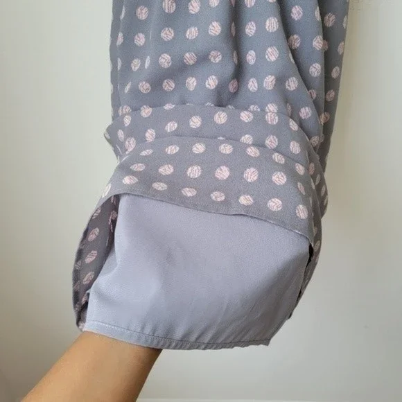 41 Hawthorne Gray Pink Print Light Weight Summer Dress Size XS - Picture 8 of 9